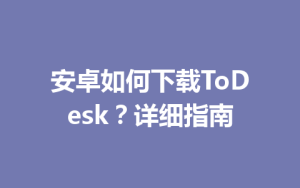 安卓如何下载ToDesk？详细指南-ToDesk官方下载|远程桌面控制