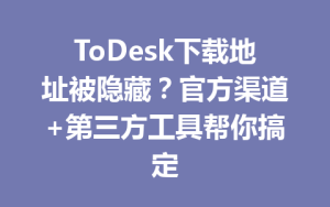 ToDesk下载地址被隐藏？官方渠道+第三方工具帮你搞定-ToDesk官方下载|远程桌面控制