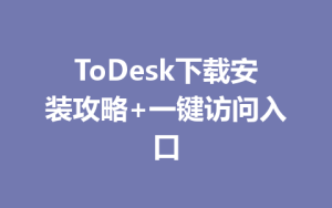 ToDesk下载安装攻略+一键访问入口-ToDesk官方下载|远程桌面控制