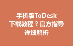 手机版ToDesk下载教程？官方指导详细解析-ToDesk官方下载|远程桌面控制