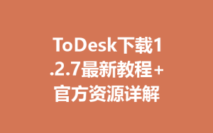 ToDesk下载1.2.7最新教程+官方资源详解-ToDesk官方下载|远程桌面控制