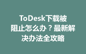 ToDesk下载被阻止怎么办？最新解决办法全攻略-ToDesk官方下载|远程桌面控制