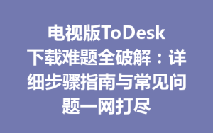 电视版ToDesk下载难题全破解：详细步骤指南与常见问题一网打尽-ToDesk官方下载|远程桌面控制