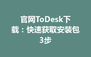 官网ToDesk下载：快速获取安装包3步-ToDesk官方下载|远程桌面控制