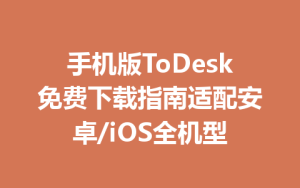 手机版ToDesk免费下载指南适配安卓/iOS全机型-ToDesk官方下载|远程桌面控制