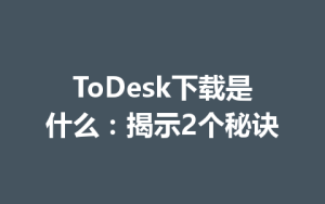 ToDesk下载是什么：揭示2个秘诀-ToDesk官方下载|远程桌面控制